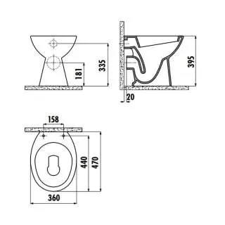 TP330 podna WC šolja 
