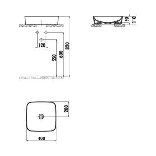 Ultra lavabo 40cm 