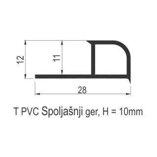 PVC lajsna za pločice JPL 10mm Bela 