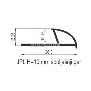 PVC lajsna za pločice 10mm Tamno bež 