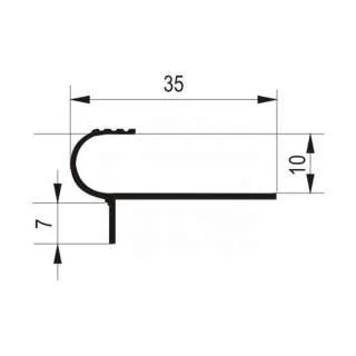 Lajsna za stepenice 10mm UC Mat zlato 