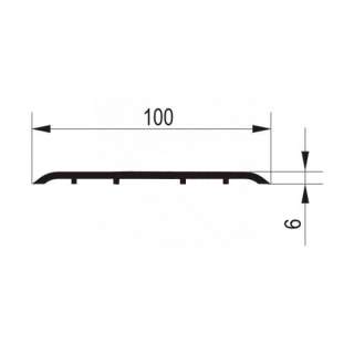 Alu prelazni prag 100mm Mat srebro 