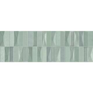 Ancona Green Geometric 20x60cm 