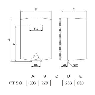 Gorenje bojler Small Plus 5l GTO visokomontažni 