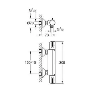 Grohtherm 800 baterija za tuš 