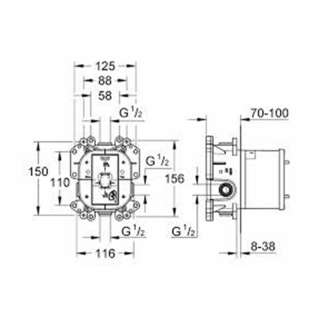 Grohe Rapido E preinstalacioni set 