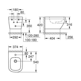 Euroceramic konzolni bide 