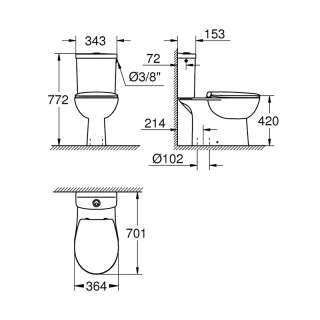 Bau Ceramic monoblok simplon 