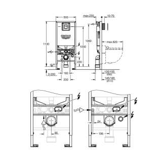 Grohe Rapid SLX ugradni vodokotlić  3 u 1 set 