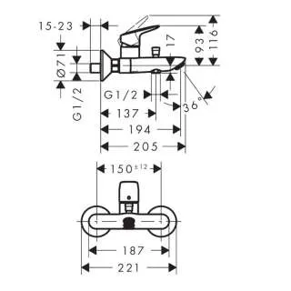Logis baterija za kadu 