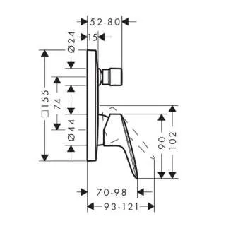 Logis Matt Black maska za ugradnu bateriju 