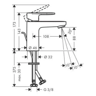 Vernis Blend 100 baterija za lavabo 