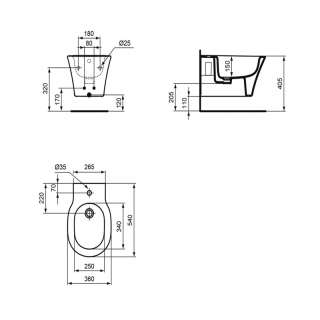 Connect Air konzolni bide 