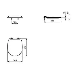 Connect WC daska slow close slim 