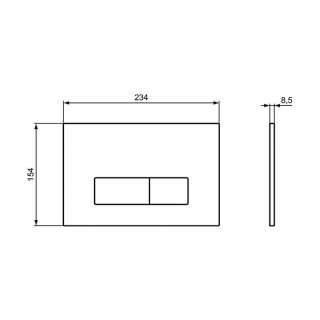 Tipka Oleas M2 Dual mat hrom 