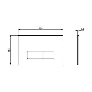 Tipka Oleas M2 Dual mat hrom 