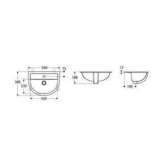 Washpoint podgradni lavabo 50cm 