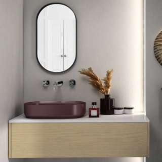 Infinity nadgradni lavabo 55cm rustik bordo 