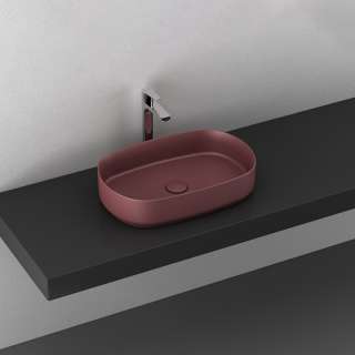 Infinity nadgradni lavabo 55cm rustik bordo 