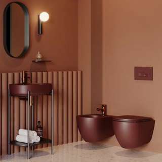 Infinity nadgradni lavabo 60cm rustik bordo 