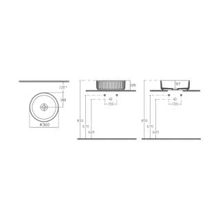 Ion lavabo 36cm petrol green 