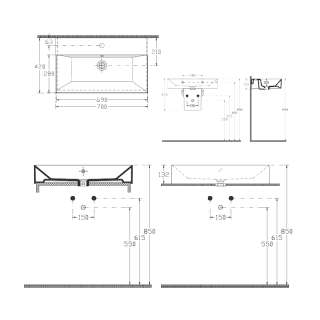 Sistema Z nadgradni lavabo 70cm 