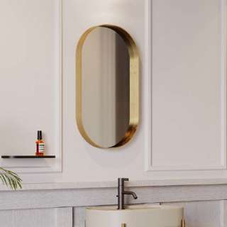 Ogledalo za kupatilo Puno 40x70cm brass 