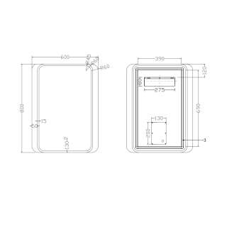 Ogledalo LED Dalia N 60x80 