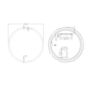 Ogledalo LED Mimoza R80 