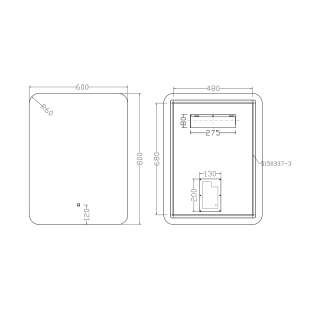 Ogledalo LED Neven 60x80 