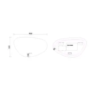 Ogledalo LED Veronika 90x53.1 