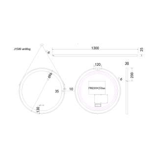 Ogledalo LED Amber R70 