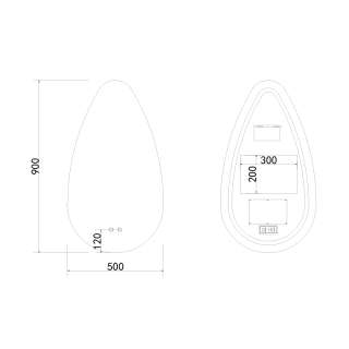 Ogledalo LED Orient 50x90 