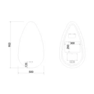 Ogledalo LED Orient 50x90 