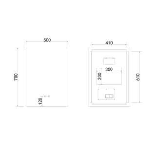 Ogledalo LED Shade 50x70 