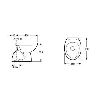 Polo podna WC šolja simplon 