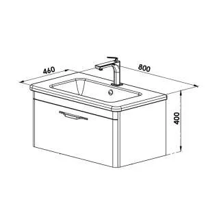 Lima ormarić sa lavaboom 80cm 