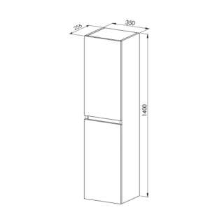 Venna vertikala bela 35cm 