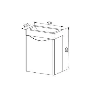 Zen Sand ormarić sa lavaboom 40cm 