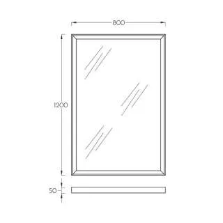 Ogledalo Antika Hrast LED 80x120 