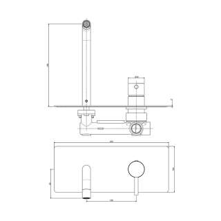 Light ugradna baterija za lavabo mat 