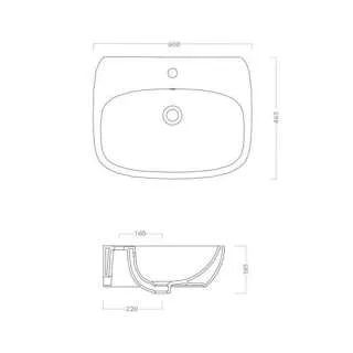 Fantasia 2 lavabo 55cm 