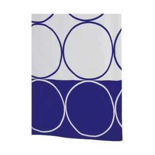 Circle blue tekstilna zavesa za kupatilo 