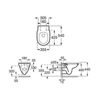 Debba Round rimless konzolna WC šolja 