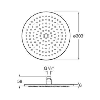 Rainsense Round tuš ruža 30cm 