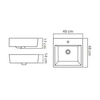 Mona D lavabo 48cm 62500U 