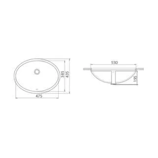 Ugradni lavabo 48cm 70200 