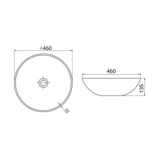 Zero lavabo 46cm 71600U 