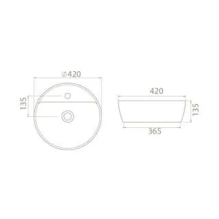 One lavabo 42cm 76400U 