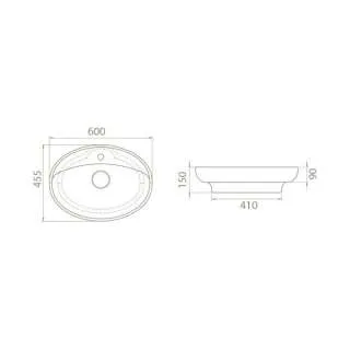 Lal lavabo 61cm 72200U 